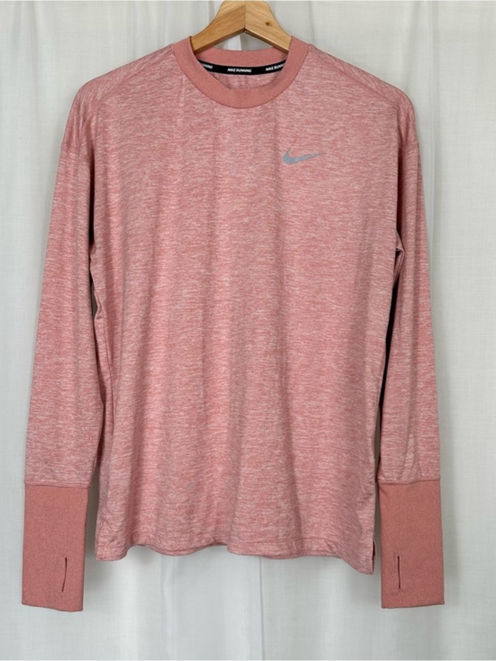 Nike Womens Element Crew‎ Running Shirt Size Small Ember Glow Dri-Fit 928741-685